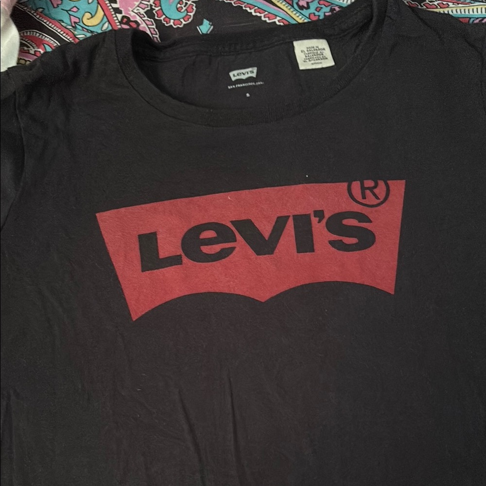 Levi's Black and Red Men's Shirt